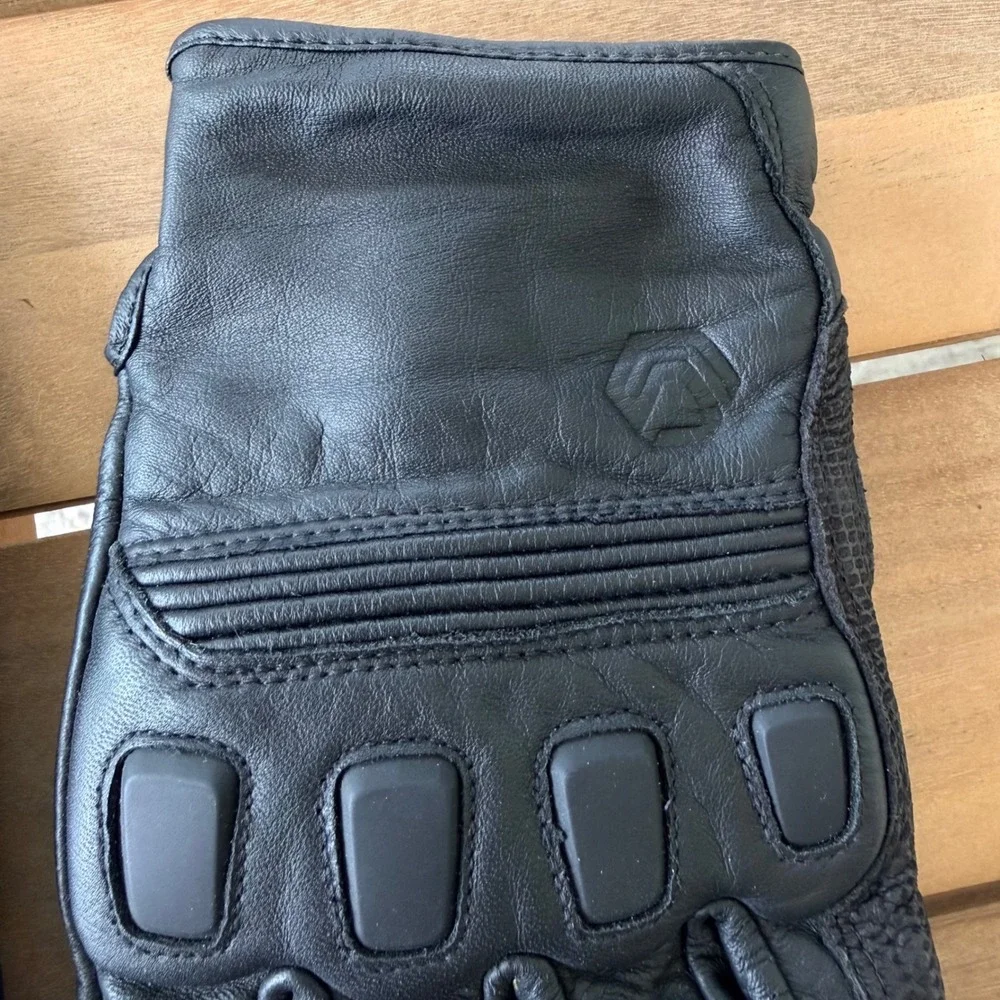 REAX Tasker Leather Motorcycle Gloves Black Goatskin Size 48 Mens Womens
